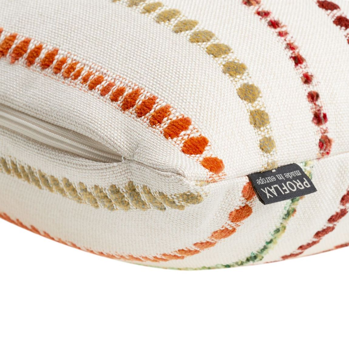 Ahlen Kissenbezug, Webstoff mit Streifen, Terra (Orange)