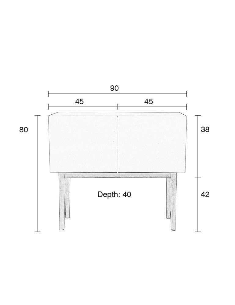 High on Wood 2D0 Sideboard Weiß - Voelpe