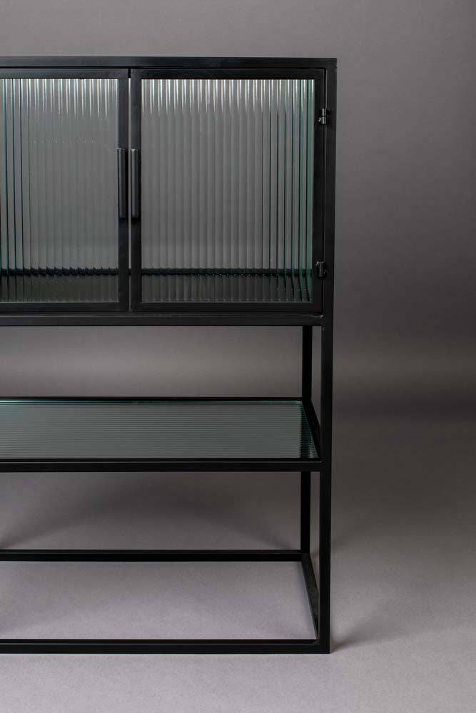 Boli Beistellschrank Glasschrank Schwarz - Voelpe