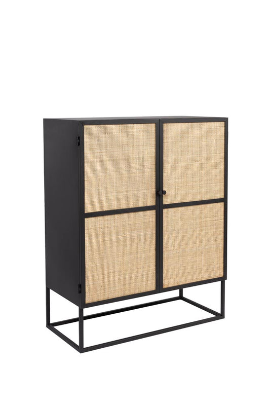 Guuji Highboard Kabinett Beige / Schwarz - Voelpe