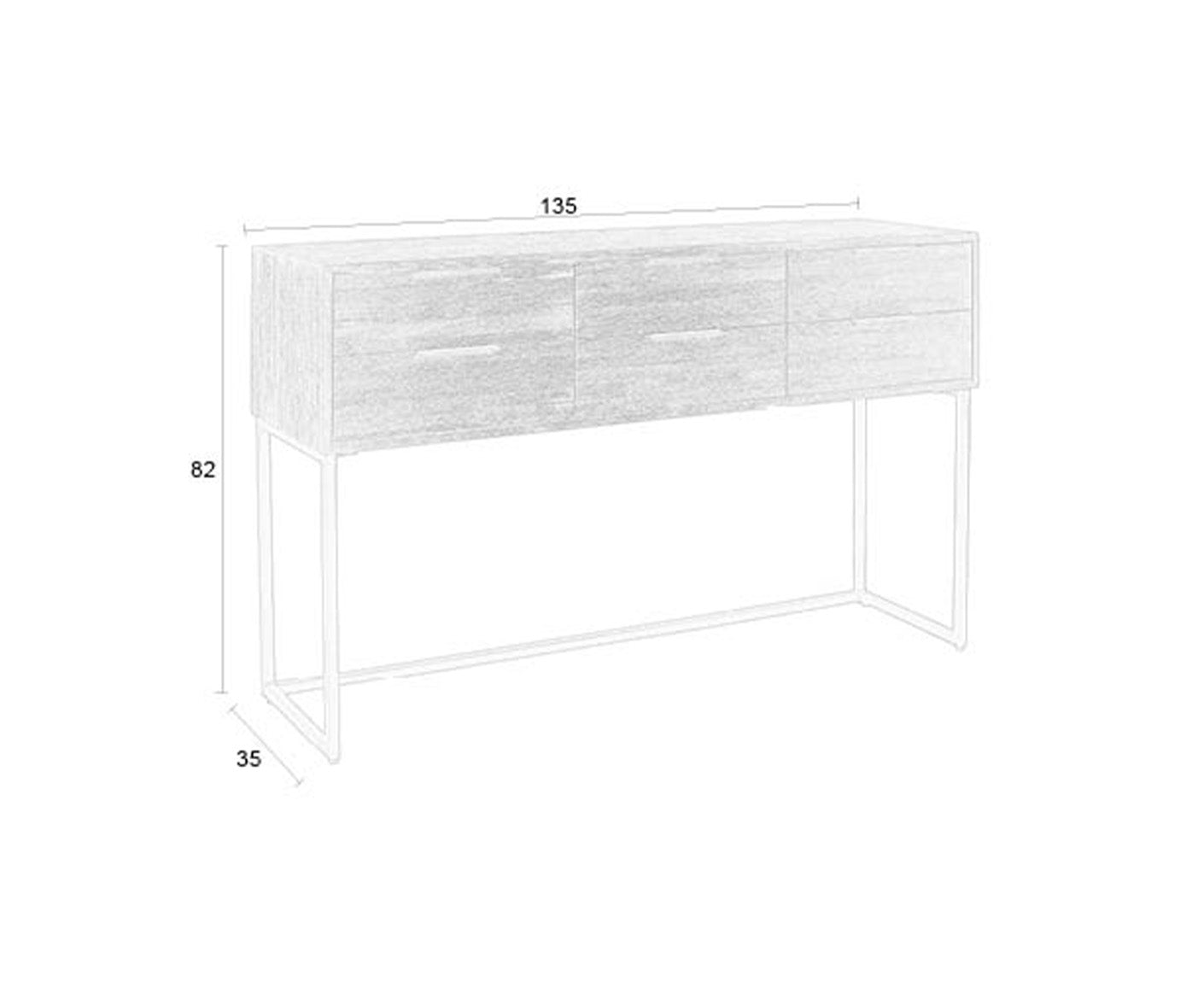 Webster Kommode Teak / Schwarz