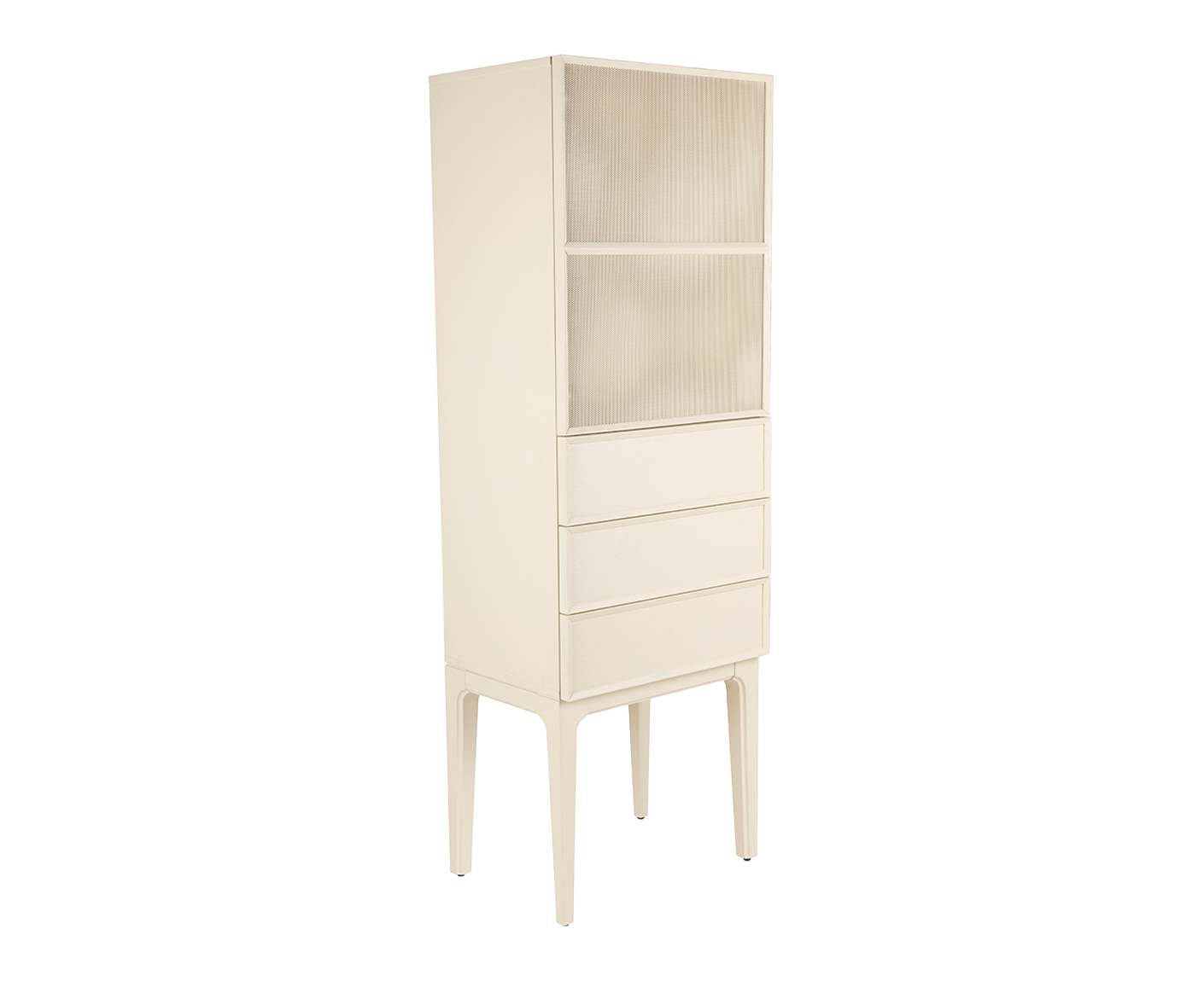 June Schrank Eiche / Metall Beige