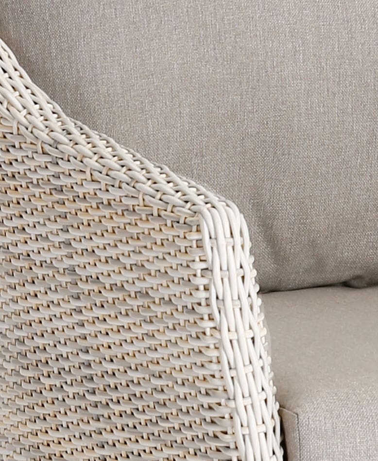 Lounge-Sessel Paterna Teakholz/Beige - Voelpe