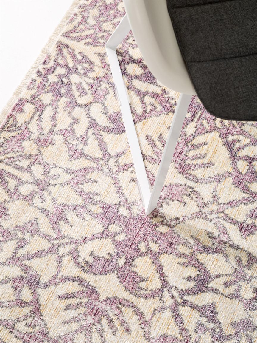 Viskoseteppich Yuma Beige / Rosa