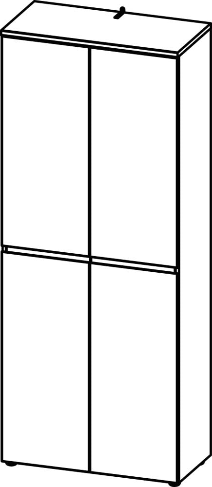 LEXINGTON Aktenschrank 5 OH Graphit / Navarra-Eiche - Voelpe