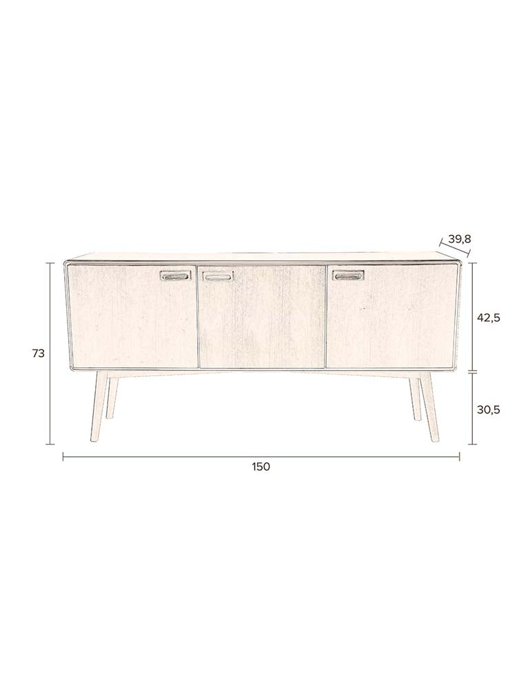 Juju Sideboard groß Dunkelbraun - Voelpe