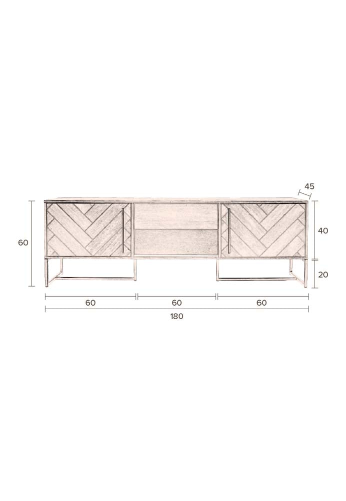 Class Sideboard klein Dunkelbraun - Voelpe