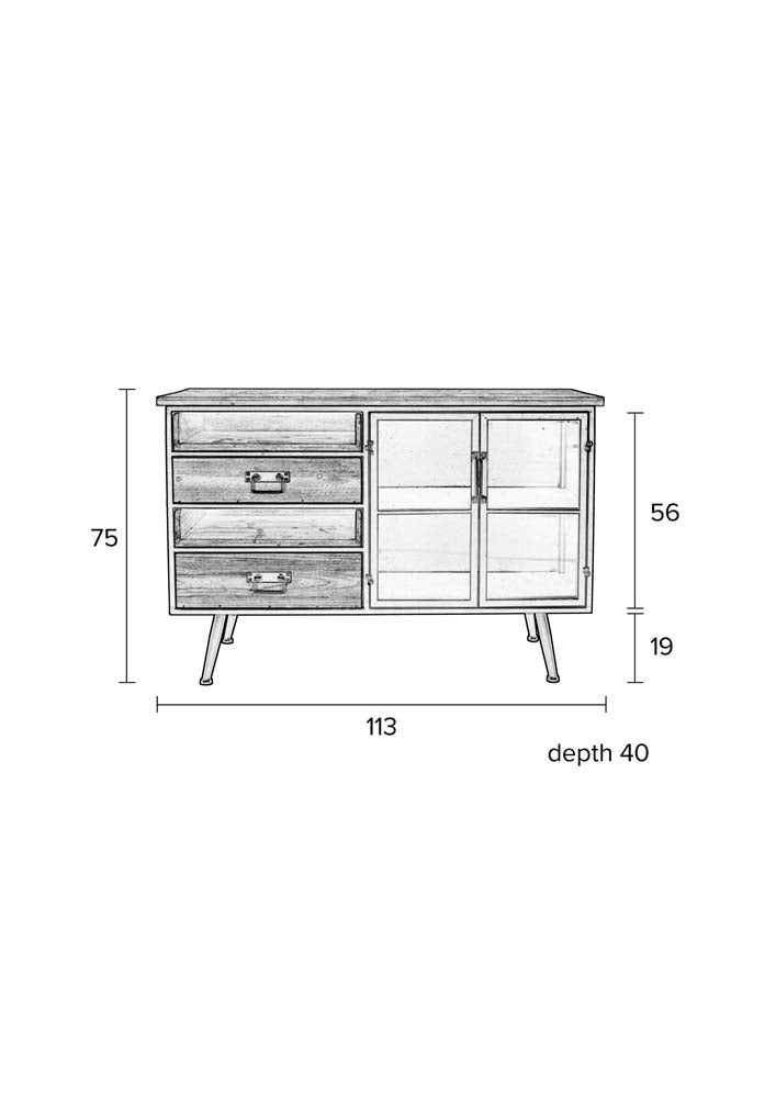 Damian Sideboard Braun - Voelpe