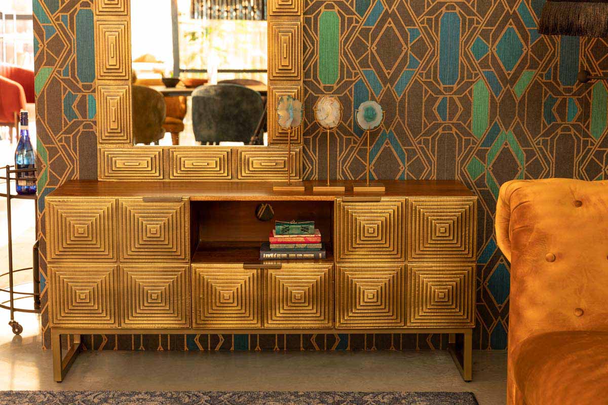 Volan Sideboard Gold - Voelpe