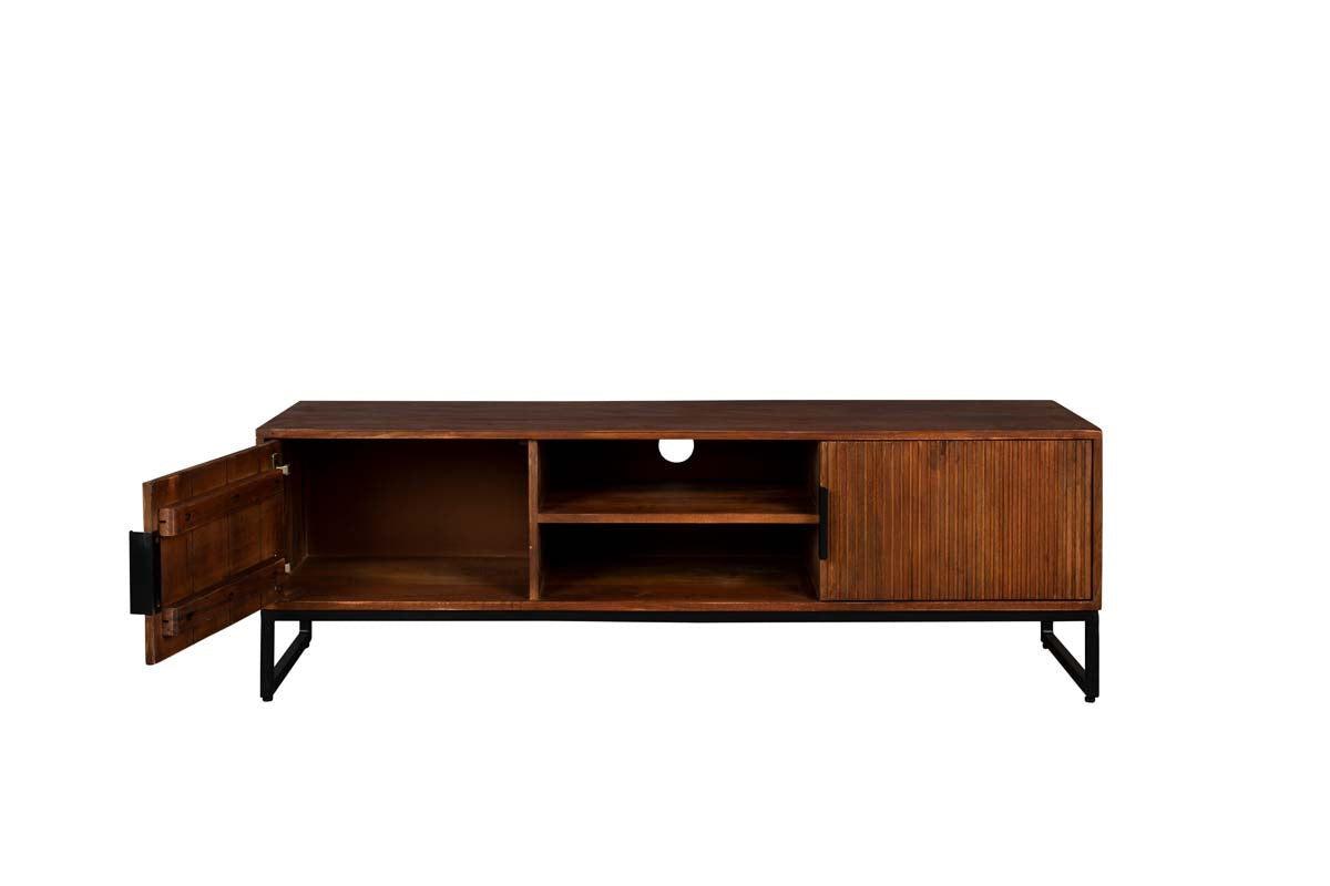 Saroo Sideboard Massivholz Braun - Voelpe