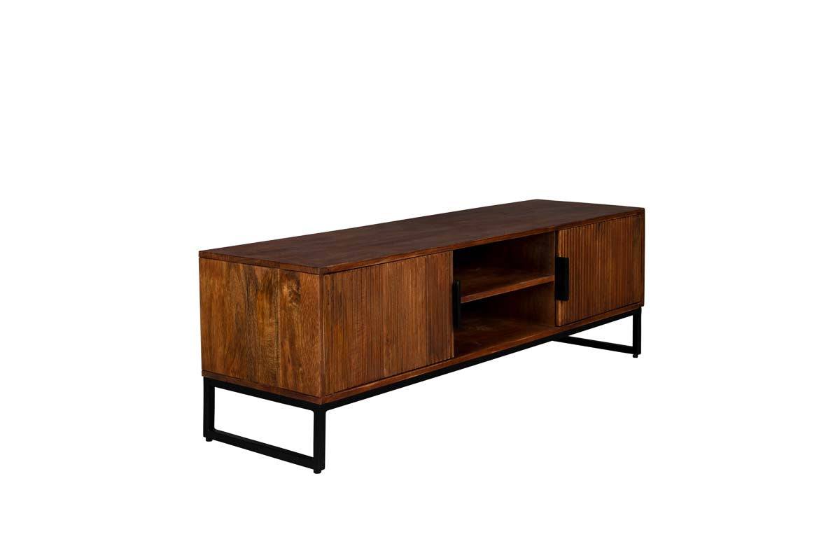 Saroo Sideboard Massivholz Braun - Voelpe