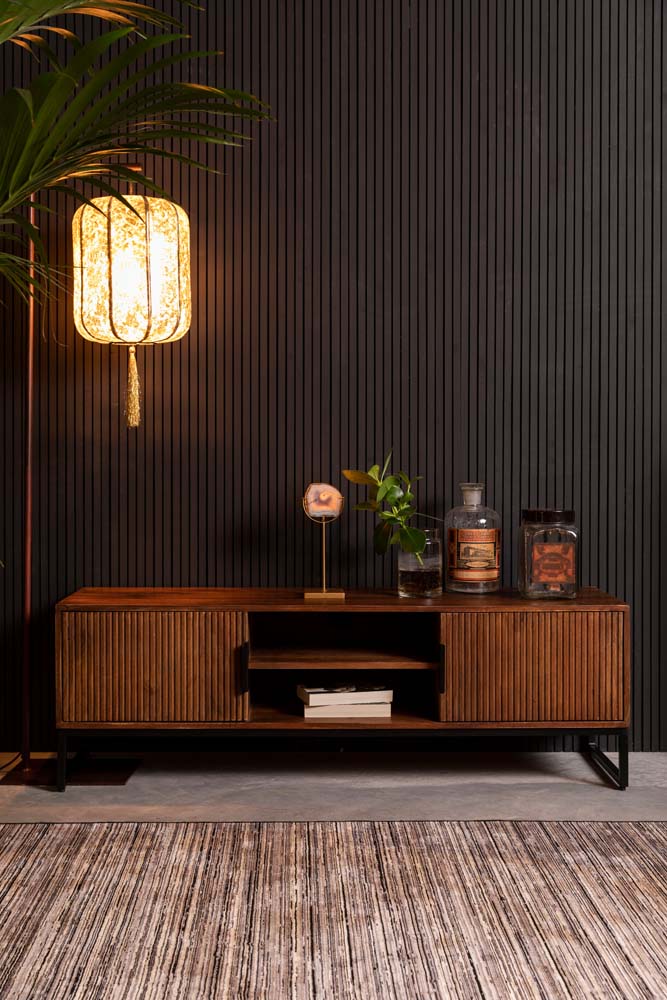 Saroo Sideboard Massivholz Braun - Voelpe