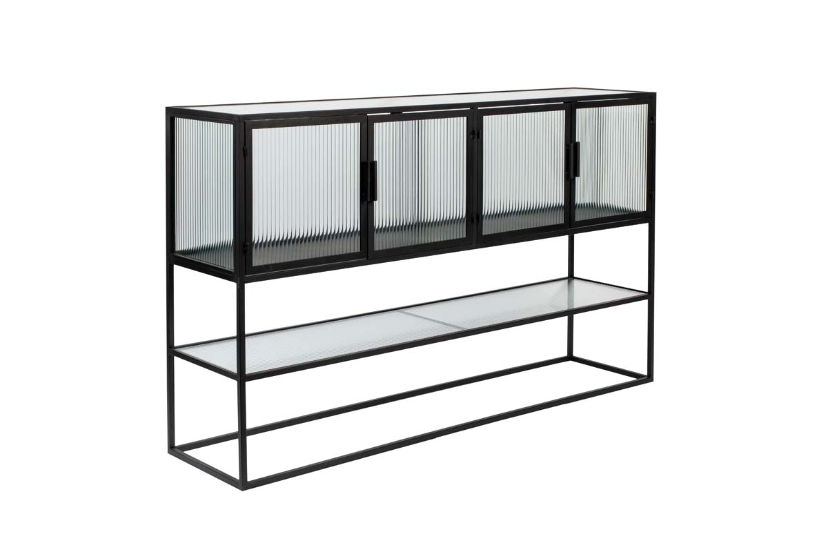 Boli Sideboard Glasschrank Schwarz - Voelpe