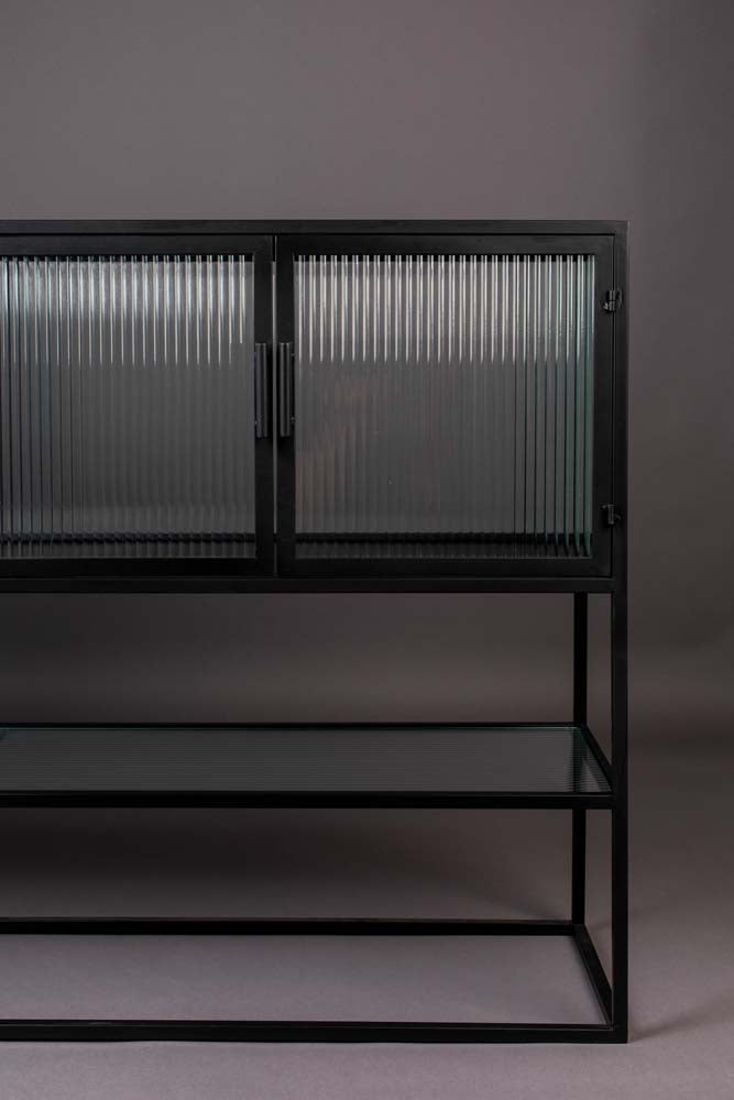 Boli Sideboard Glasschrank Schwarz - Voelpe