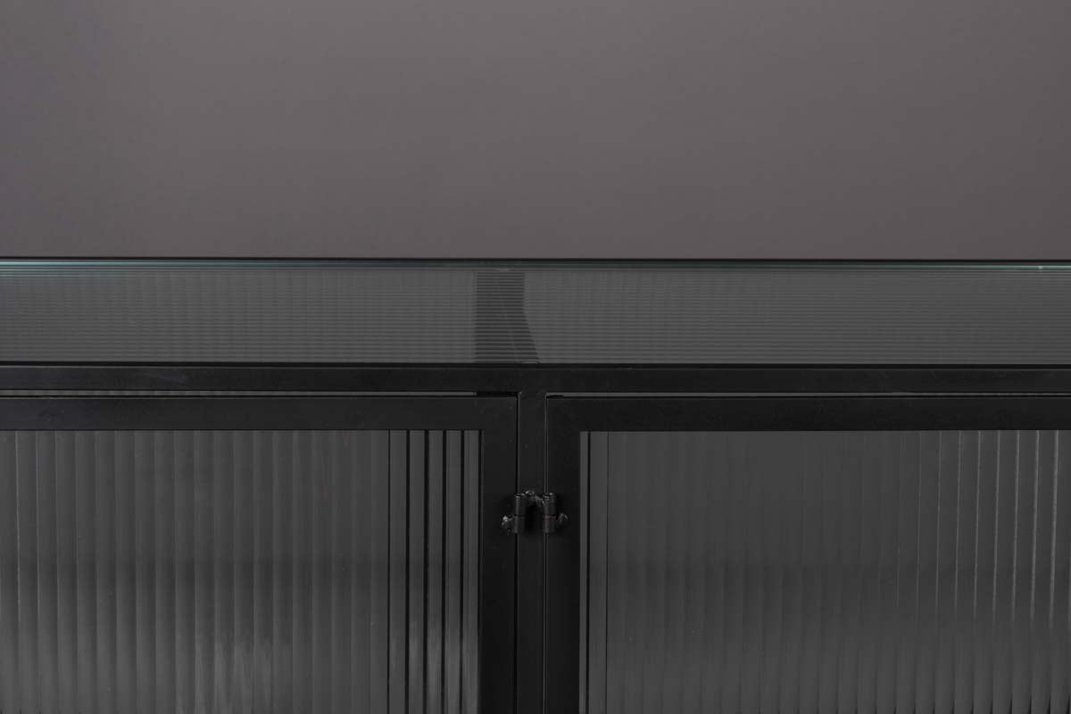 Boli Sideboard Glasschrank Schwarz - Voelpe