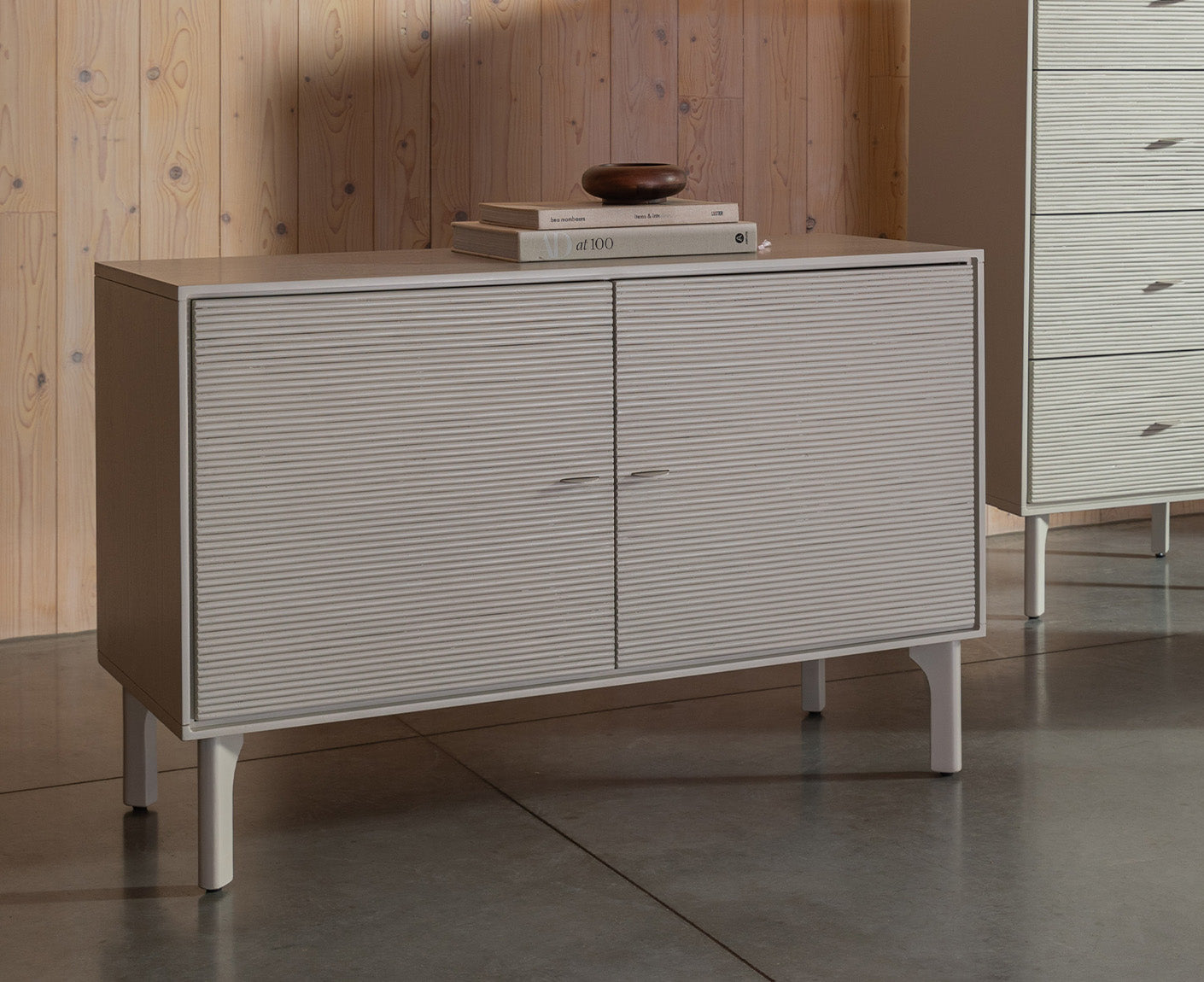 Morning Sideboard Akazienholz / Rattan Grau