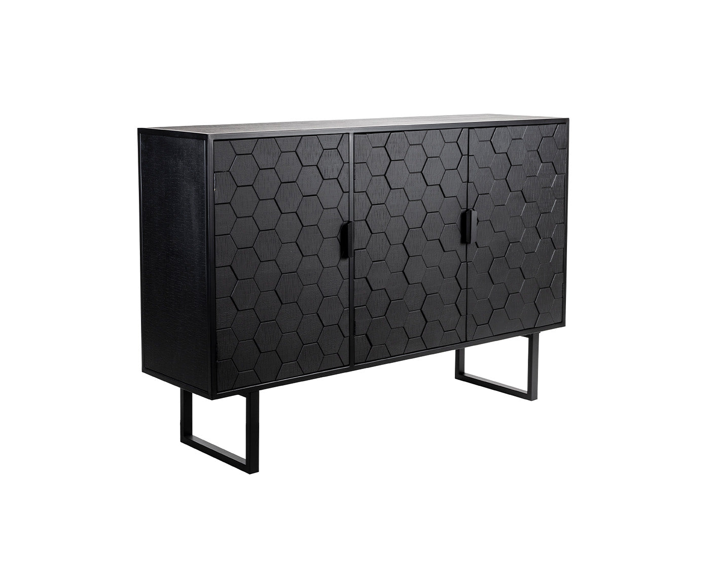Linc Sideboard Wabenmuster Schwarz