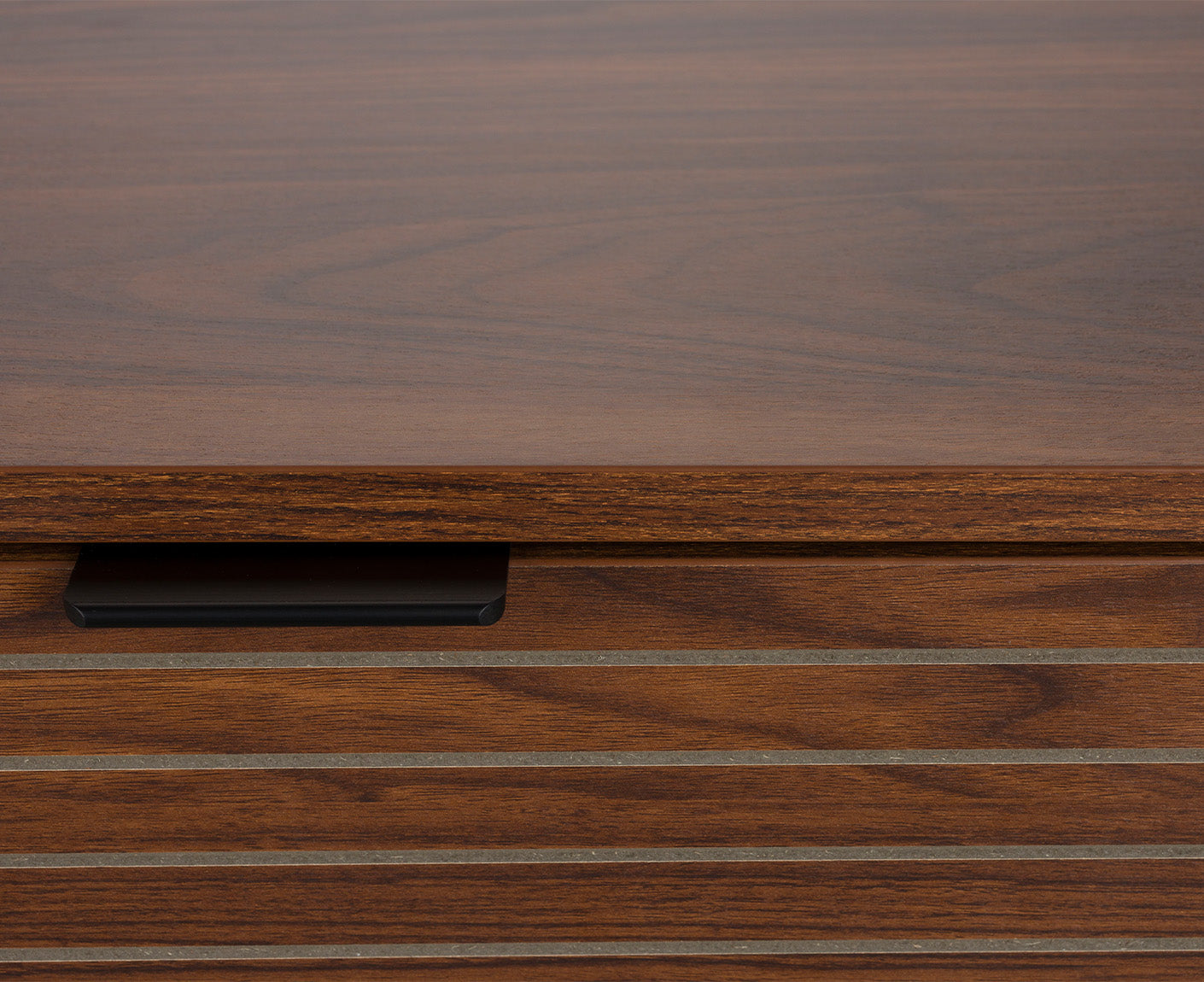 Stripes Sideboard Dunkelbraun