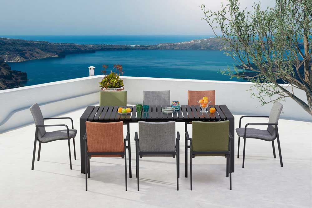 Gartentisch ausziehbar Langreo 213-269x100cm Anthrazit/Alu