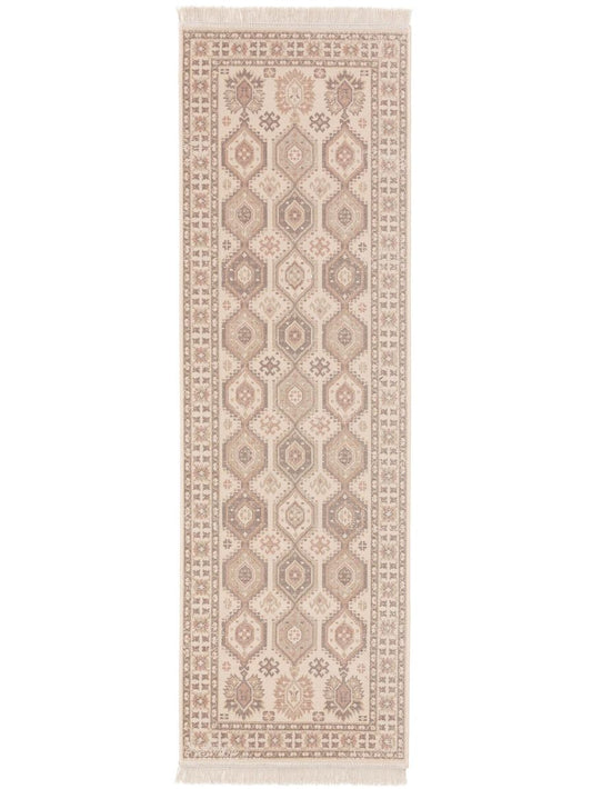 Läufer Folk 80x250 cm Beige / Rosa