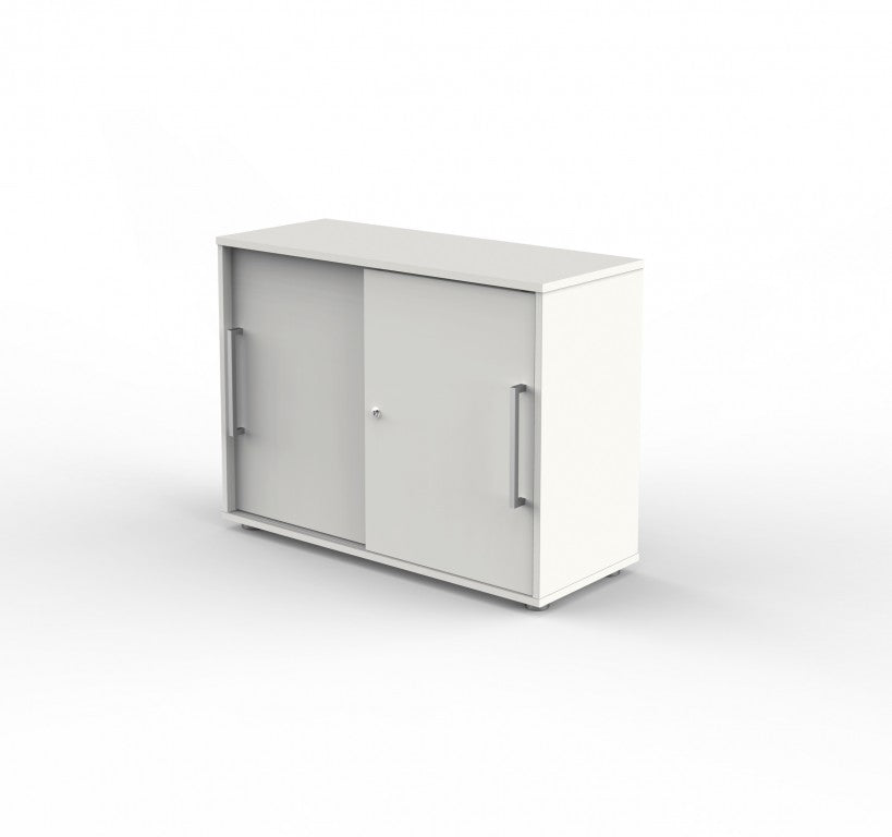 VARI Schiebetürenschrank 2OH, 100x75 cm, Weiß