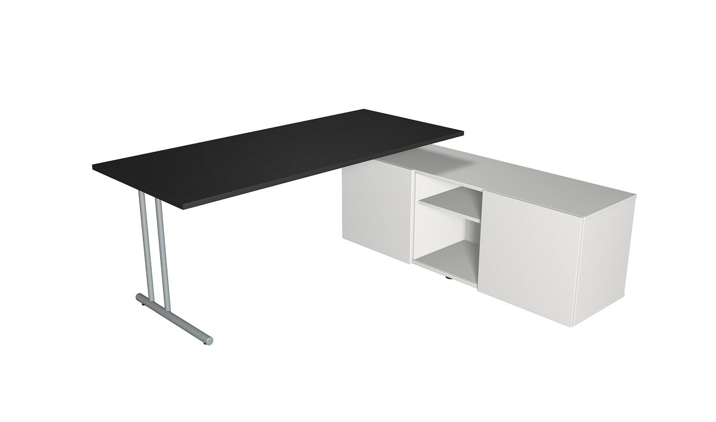 Start Up Komplettarbeitsplatz 180 x 160 cm Anthrazit