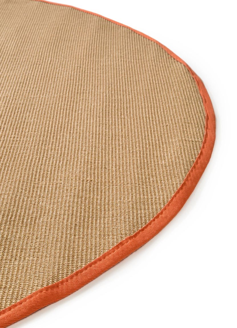 Sisalteppich rund Sisal Orange