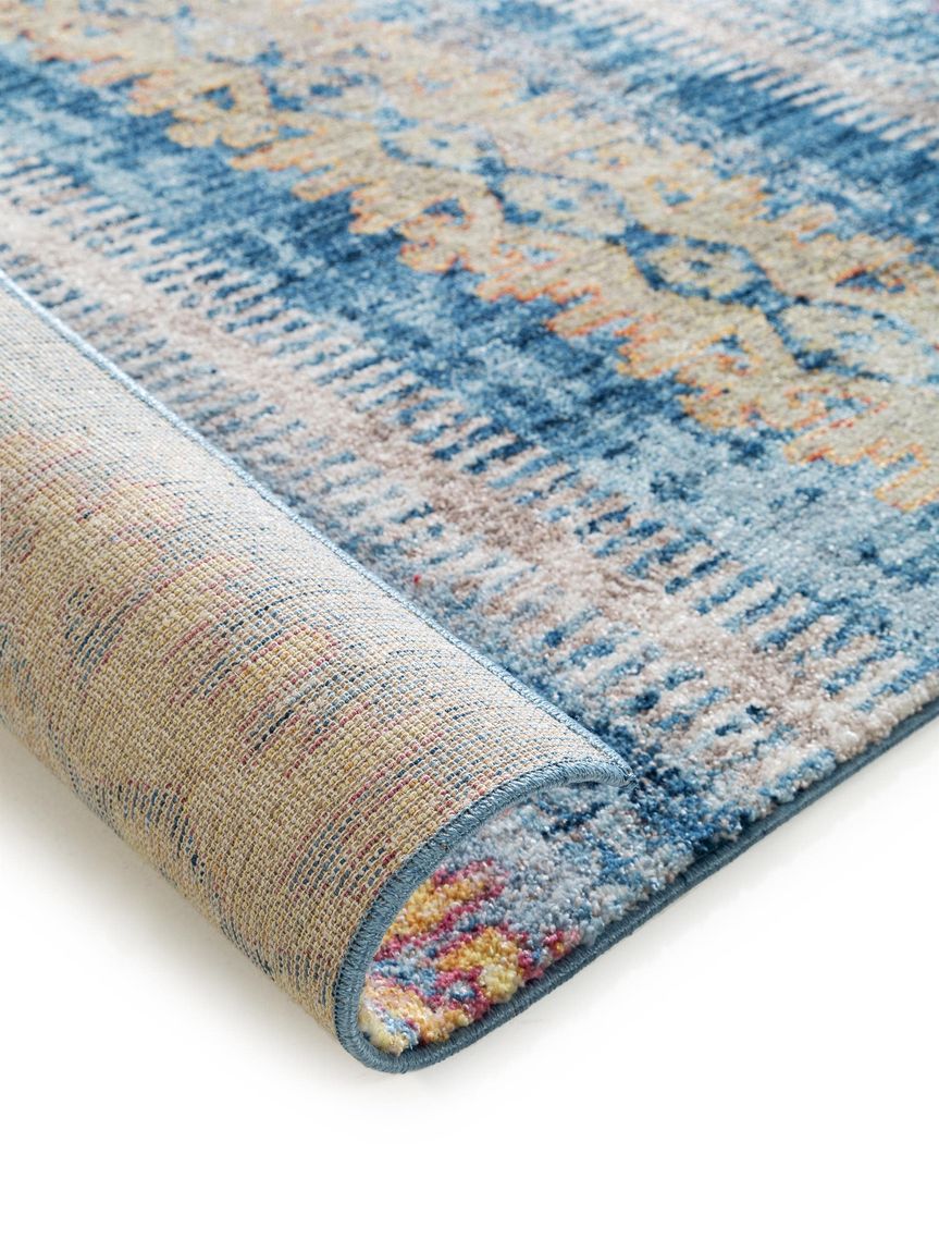 Teppich Tara Bunt / Blau