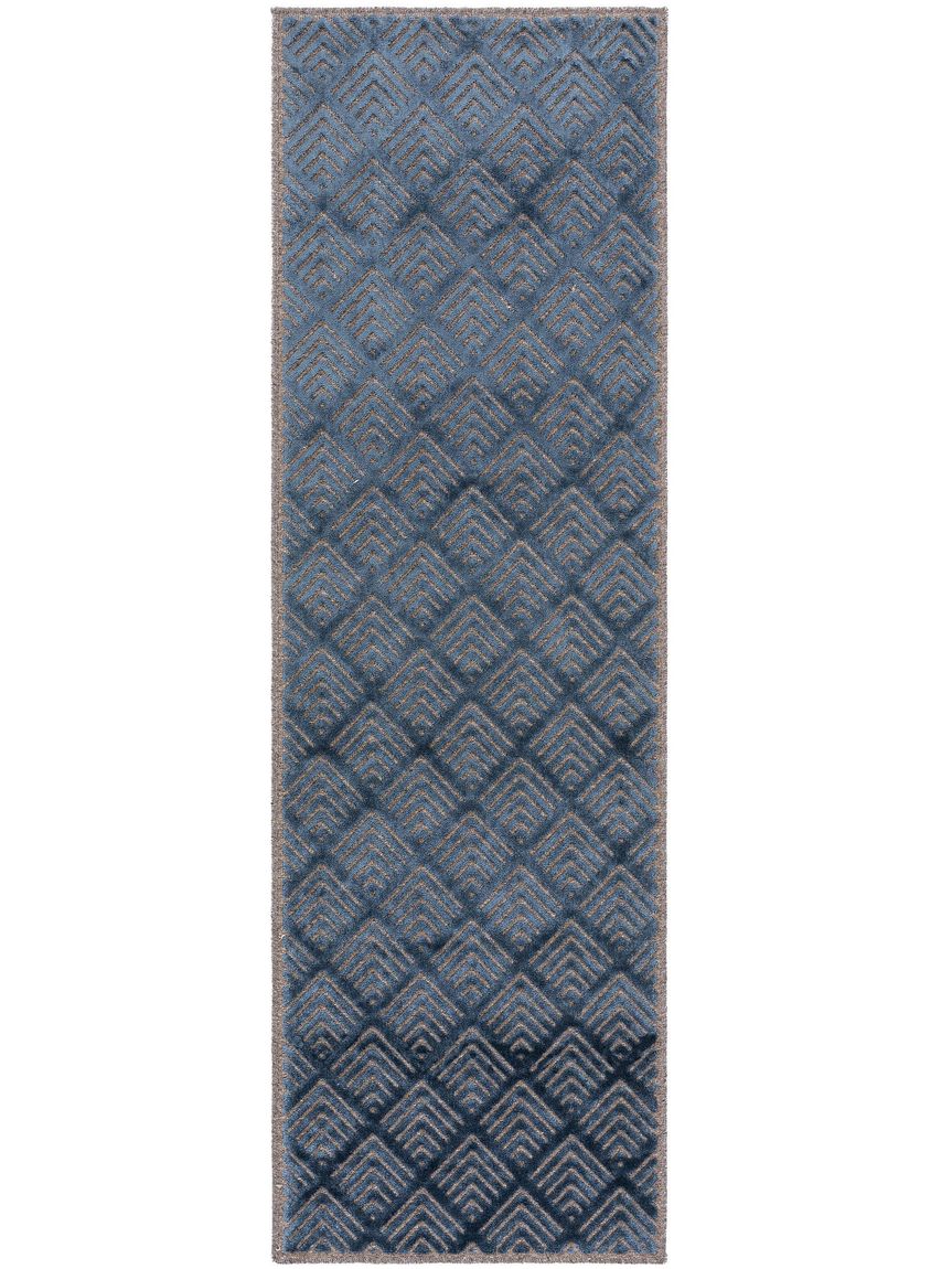 Viskoseteppich Läufer North 67x210 cm Dunkelblau