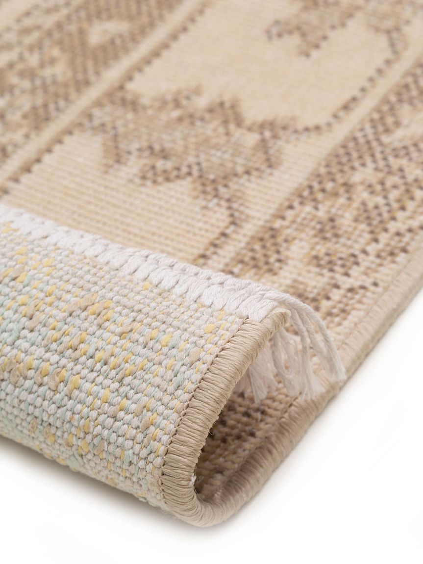 Teppich Folk Creame / Taupe