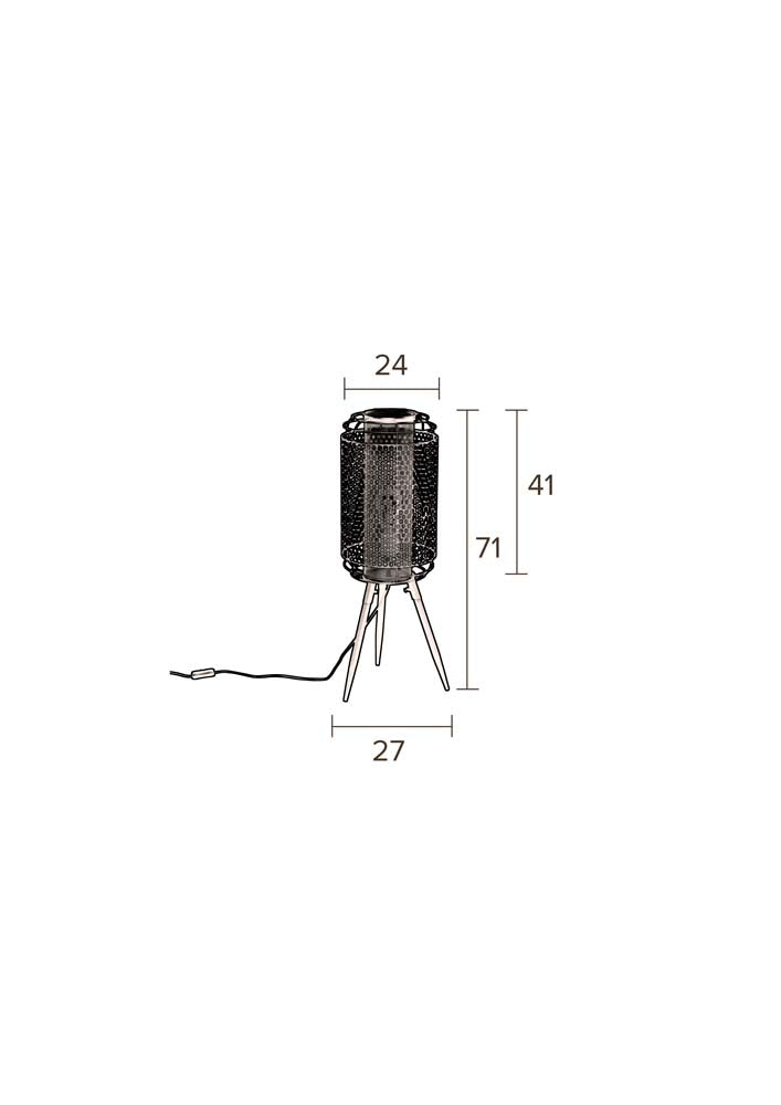 Archer Flurlampe mittelgroß Grau - Voelpe