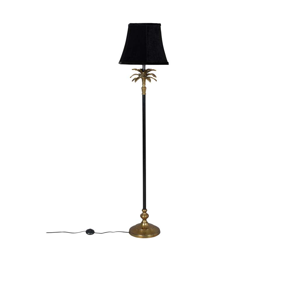 Cresta Stehlampe E27 Schwarz / Gold - Voelpe