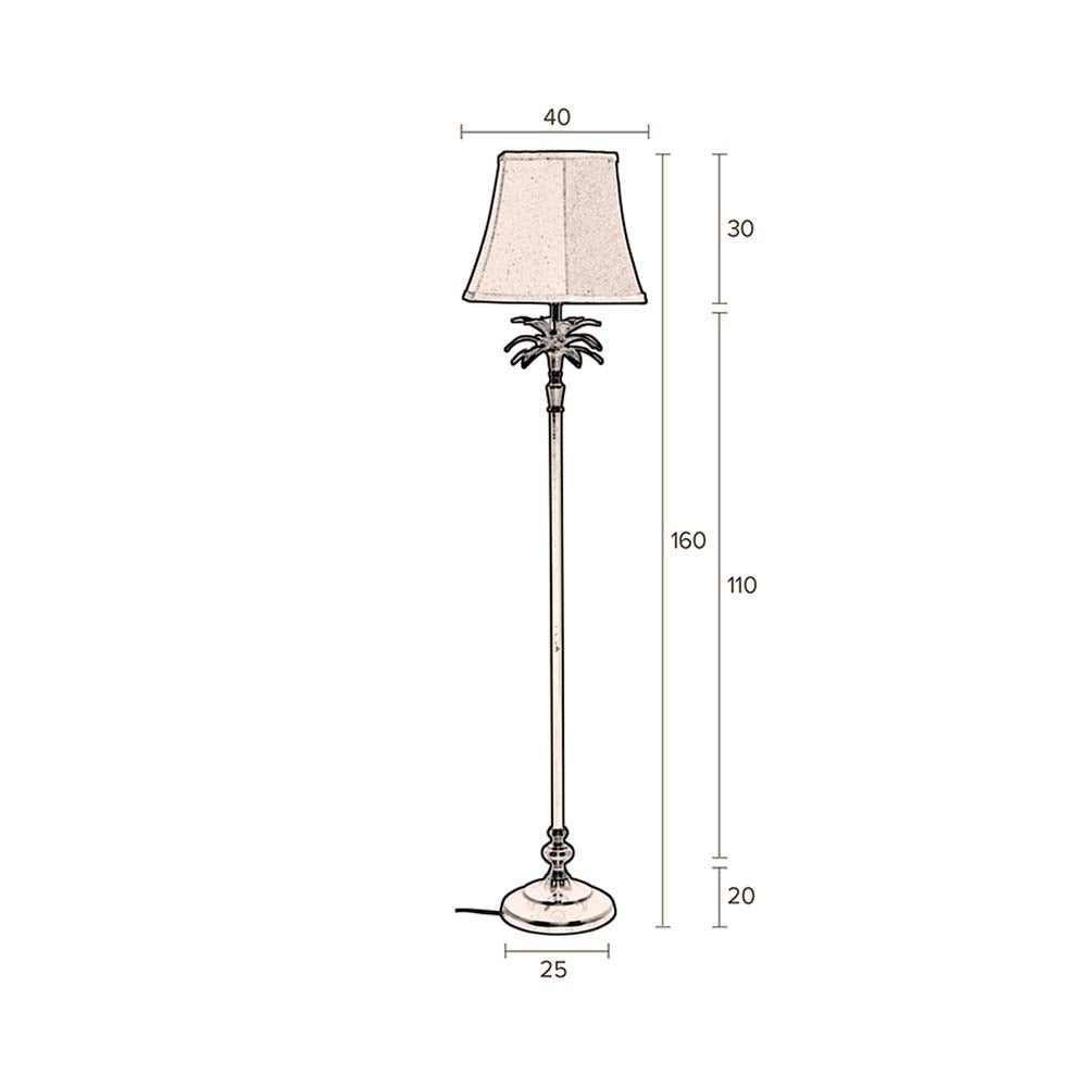 Cresta Stehlampe E27 Schwarz / Gold - Voelpe