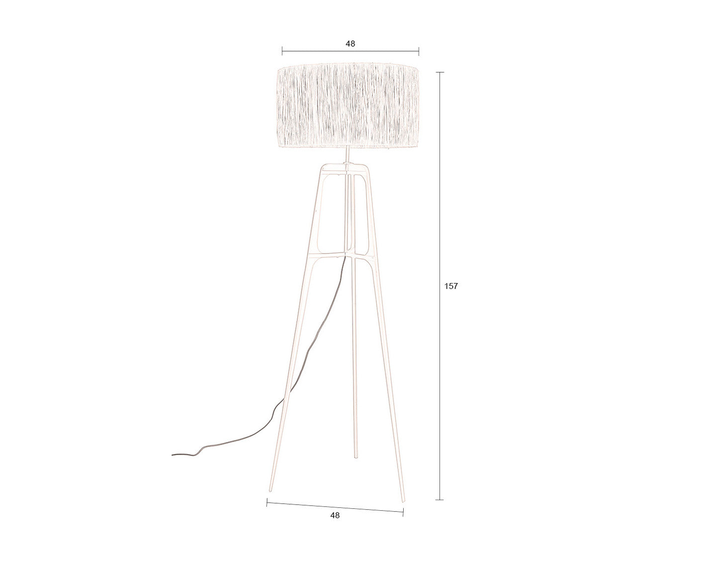 Afra Stehlampe Raffia