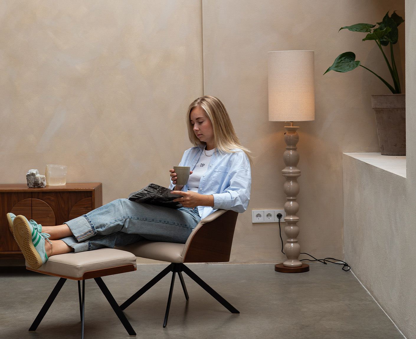 Brew Stehleuchte Beige