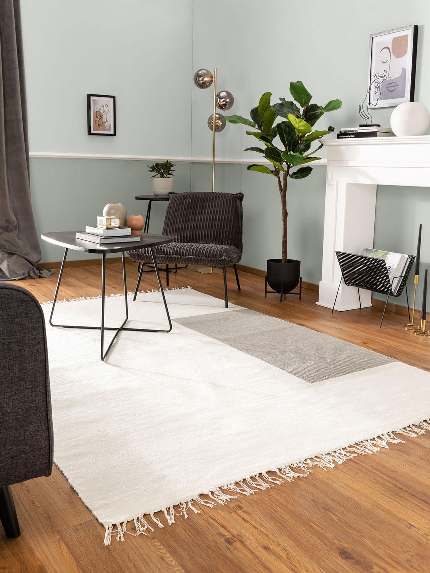 Wollteppich Neo Creame / Grau