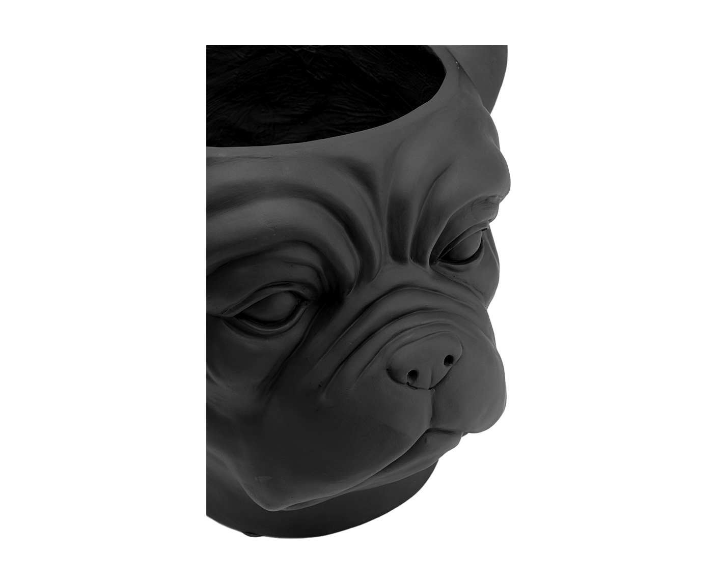 Übertopf Blumentopf Dekotopf Bulldog Schwarz