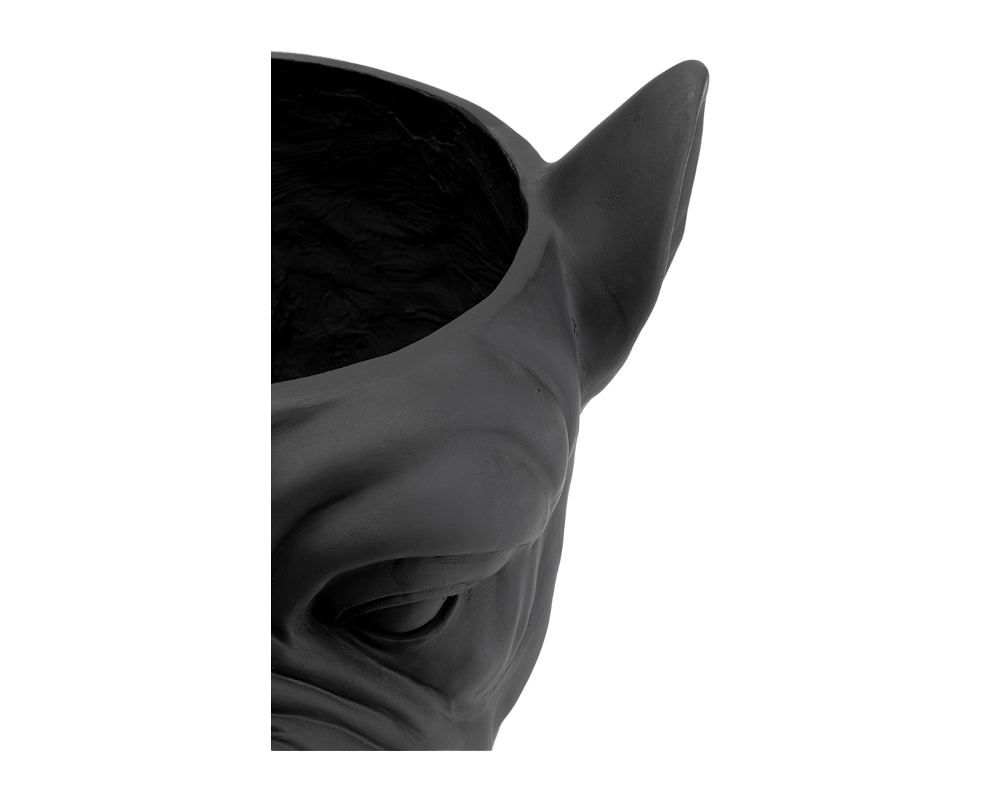 Übertopf Blumentopf Dekotopf Bulldog Schwarz