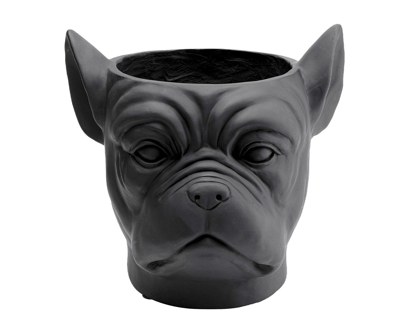 Übertopf Blumentopf Dekotopf Bulldog Schwarz