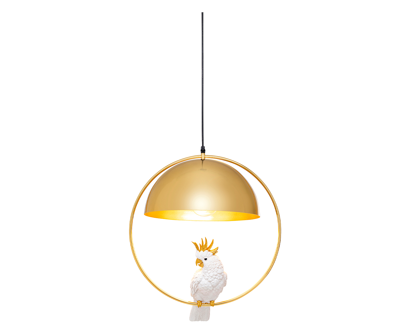 Hängelampe Hängeleuchte Deckenlampe Animal Cockatoo Gold