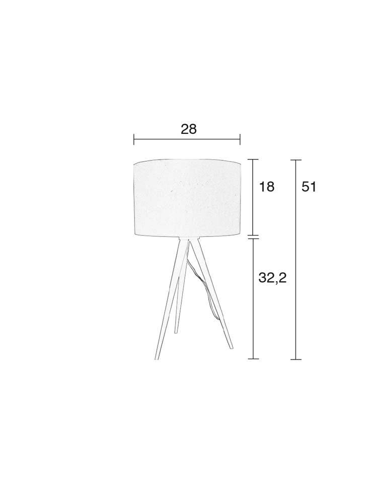 Tripod 4-er Set Tischleuchten E27 Schwarz - Voelpe