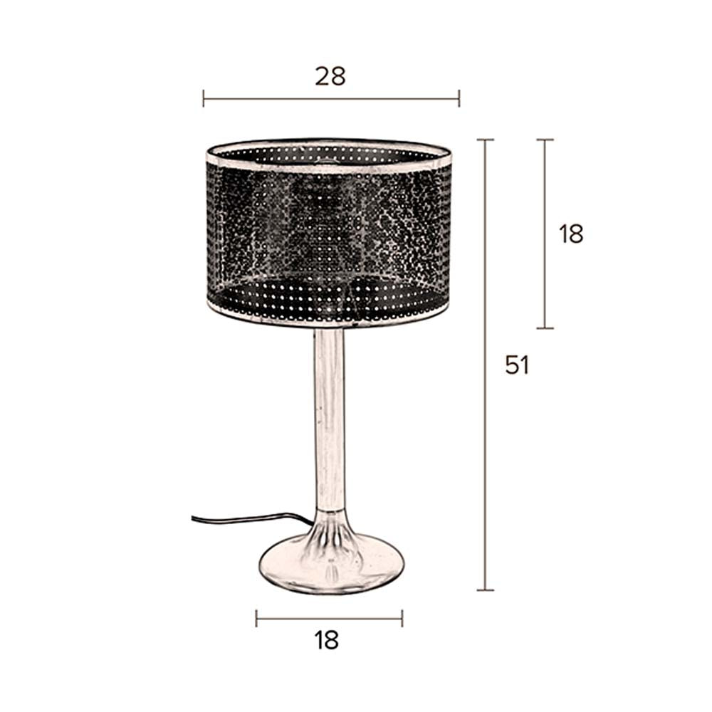 Barun Tischlampe E27 Gold - Voelpe