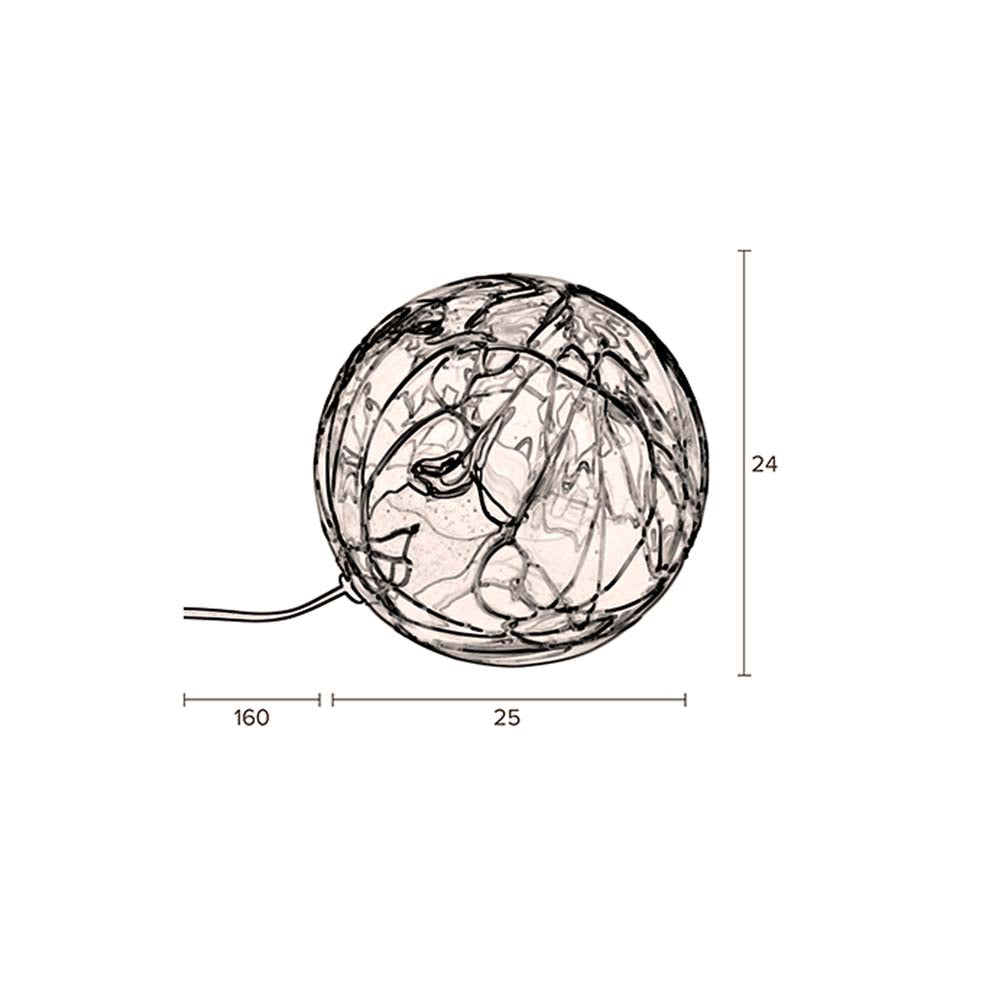 Lune Tischlampe GU10 Ø25cm Bernstein - Voelpe