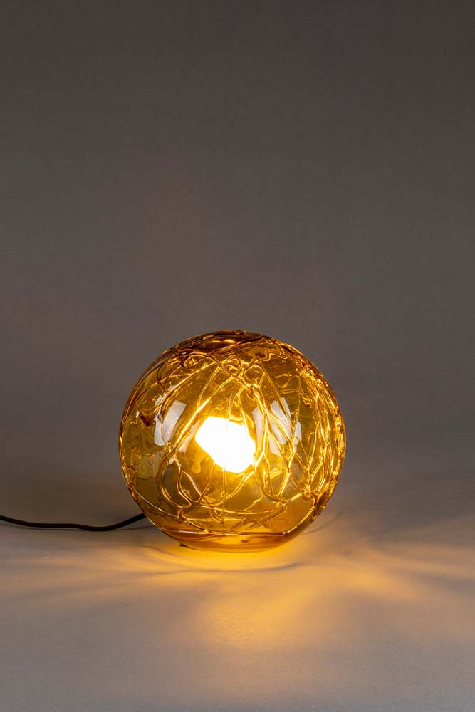 Lune Tischlampe GU10 Ø25cm Bernstein