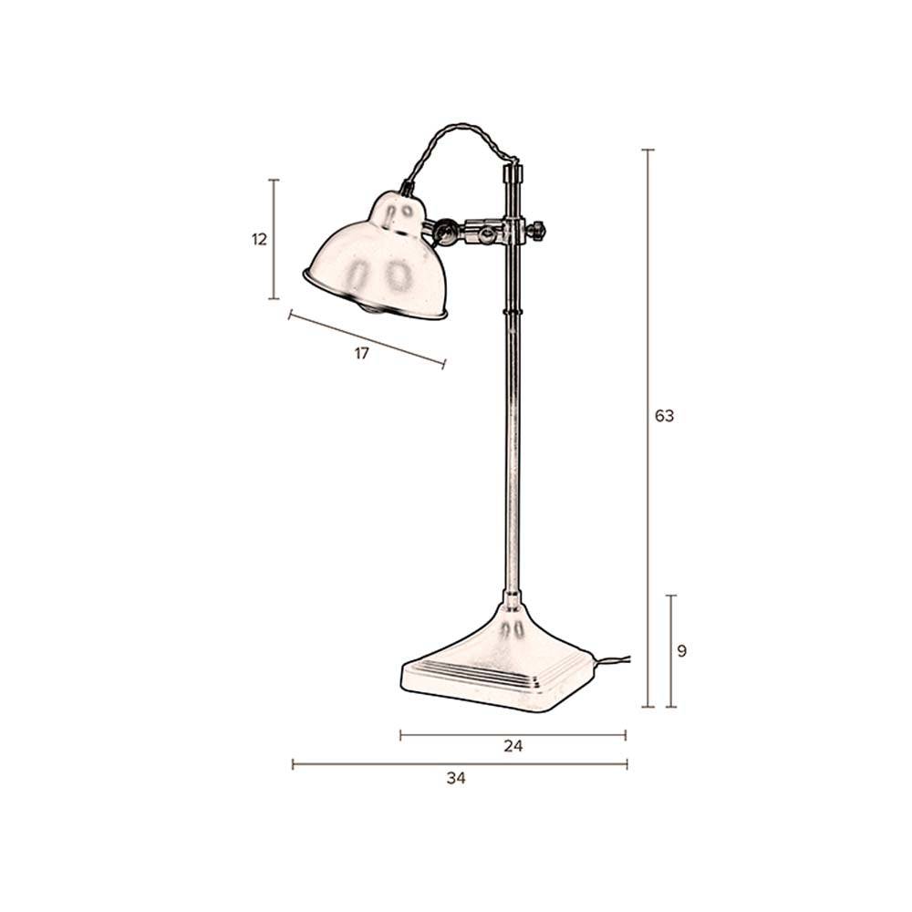 Todd Tischlampe E27 Messing / Grün - Voelpe