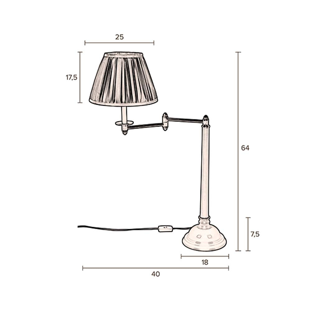 The Allis Tischlampe E27 Messing - Voelpe