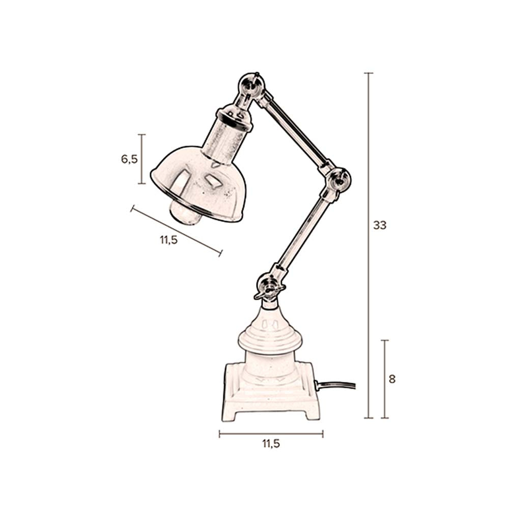 Verona Tischlampe E14 Messing / Weiß - Voelpe