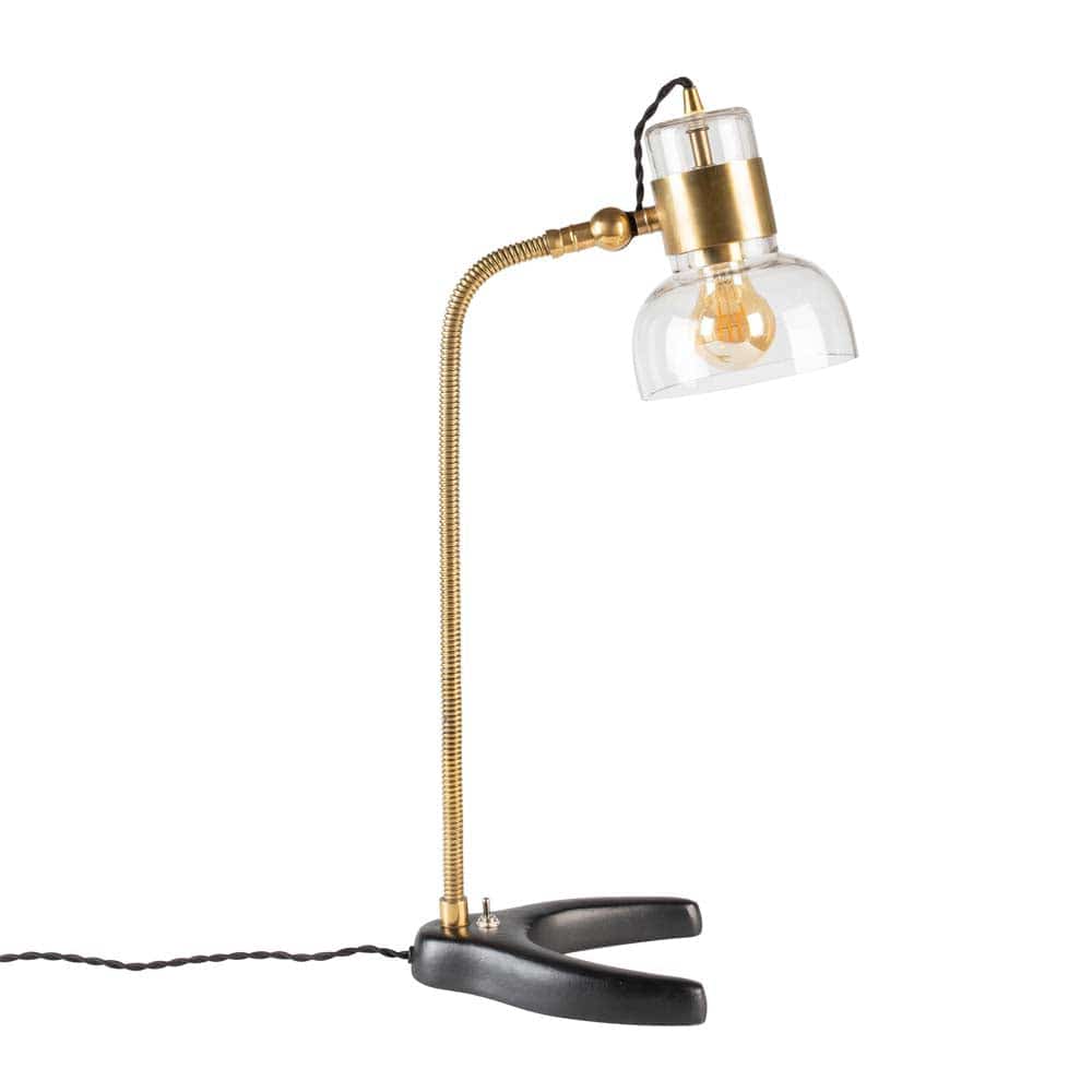 Neville Tischlampe E27 Gold / Schwarz - Voelpe