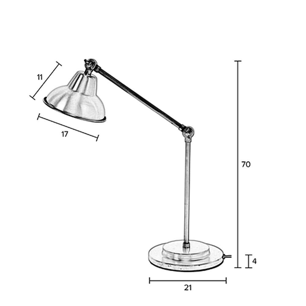 Xavi Tischlampe E27 Schwarz - Voelpe