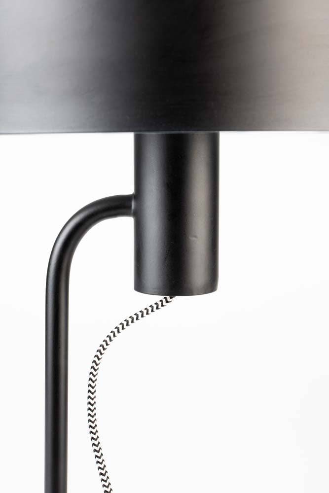 Landon Tischlampe Ø24cm E27 Schwarz - Voelpe